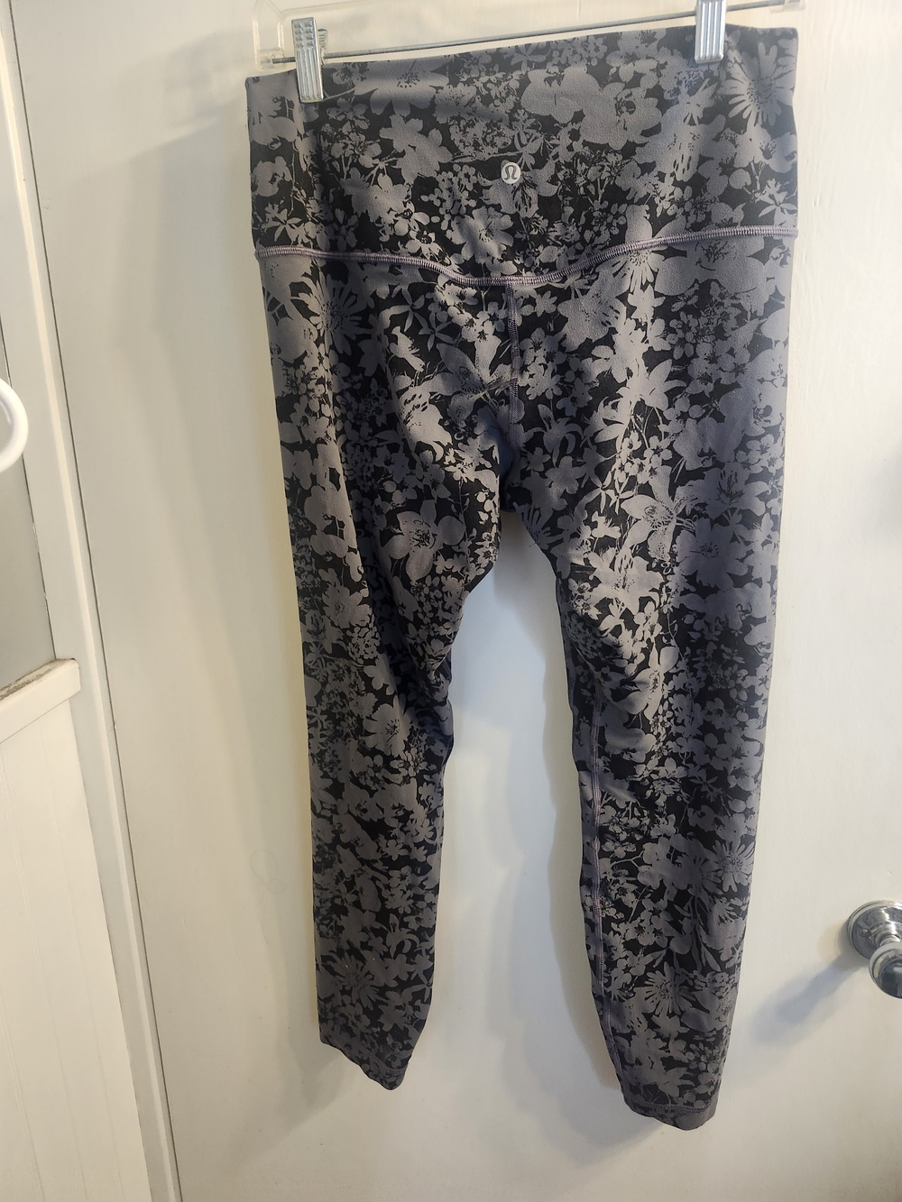 lululemon athletica Gray Floral High-Rise Leggings